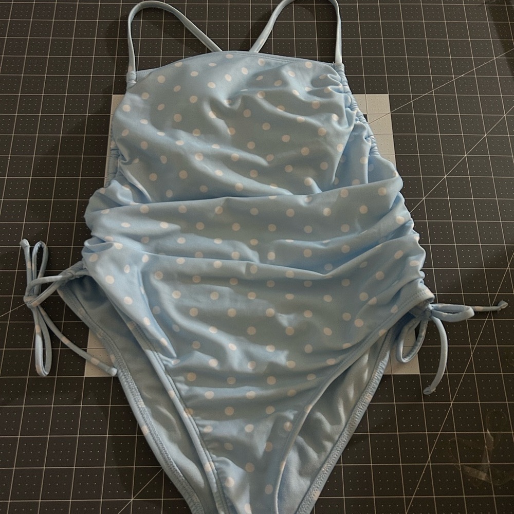Wild Fable Sky Blue Polka Dot Kids One Piece
